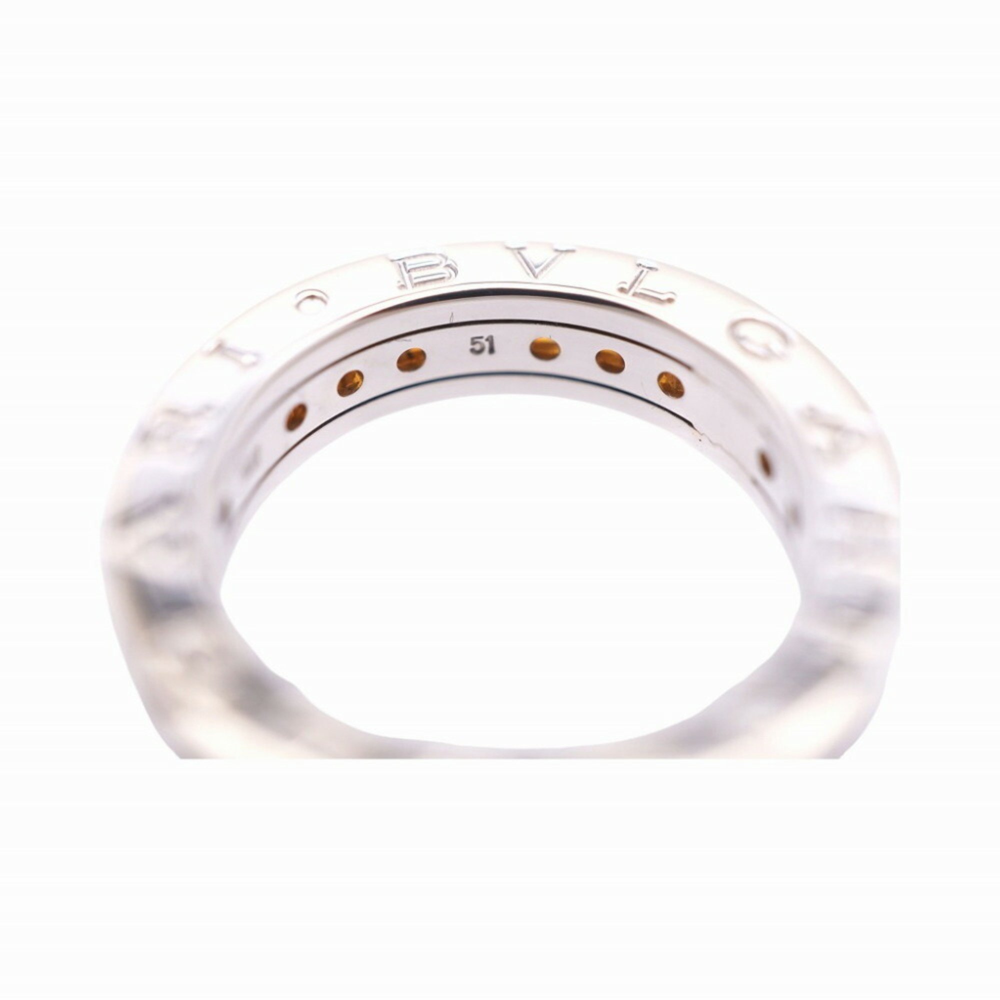 BVLGARI B-ZERO1 Citrine K18WG Ring #51 White Gold B-Zero One 0040BVLGARI