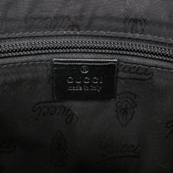 Gucci Impreme Shoulder Bag Coated Canvas Leather Black 1317GUCCI