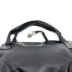 CELINE Handbag Shoulder Bag Carriage Hardware Leather Black Bittersweet WC-PA-0117 Women's