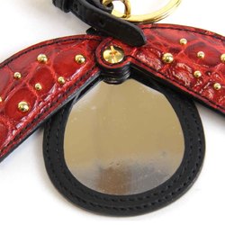 PRADA Ladybug Mirror Strap Leather Red Women's