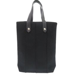 Hermes Amedaba Tote Bag Wool Leather Black 0602HERMES