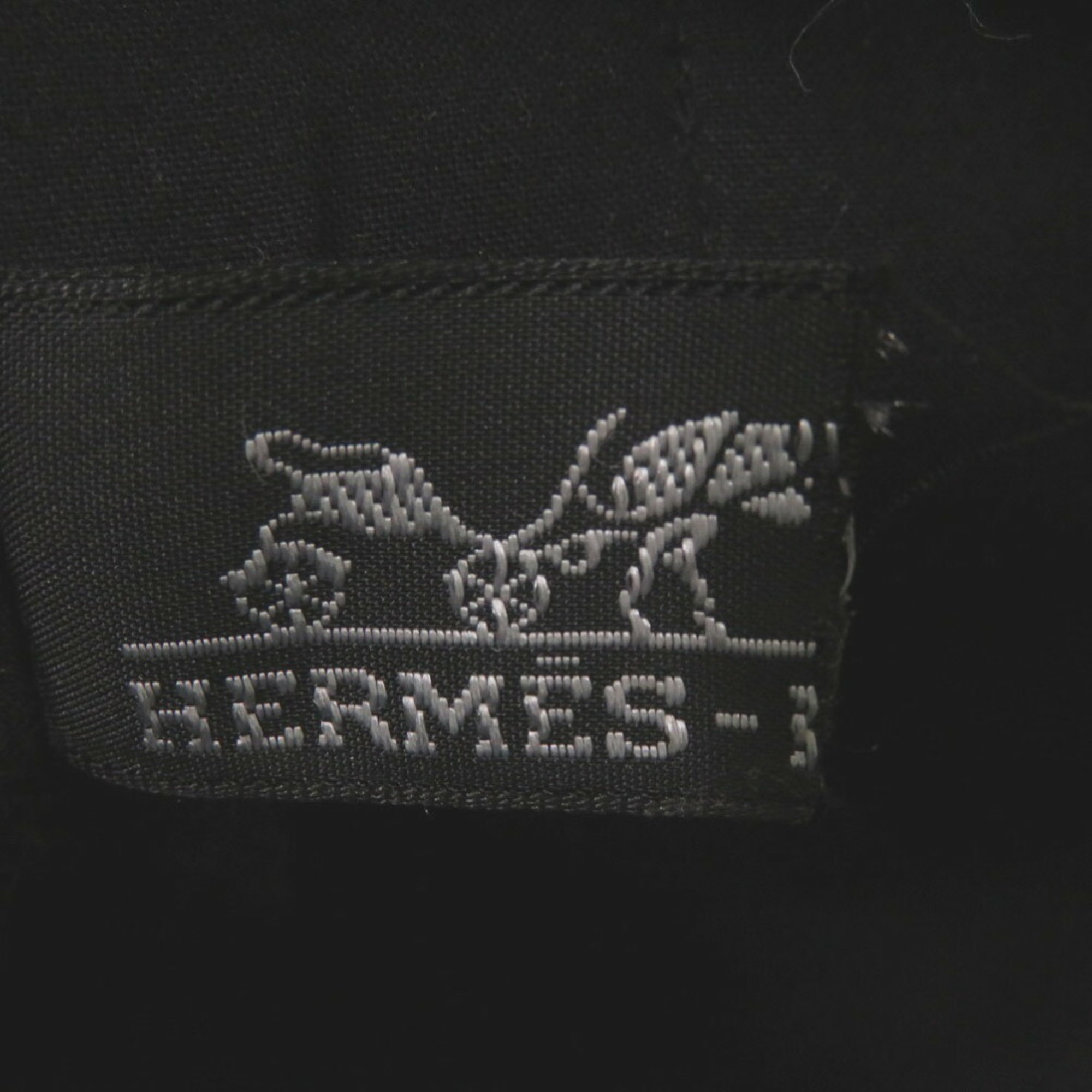 Hermes Amedaba Tote Bag Wool Leather Black 0602HERMES