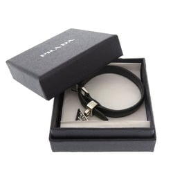 Prada Plate Leather Black Bracelet 1185 PRADA