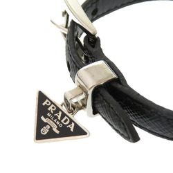 Prada Plate Leather Black Bracelet 1185 PRADA