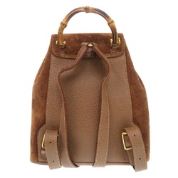 Gucci Bamboo Suede Brown 003 2034 Backpack Bag 0226 GUCCI