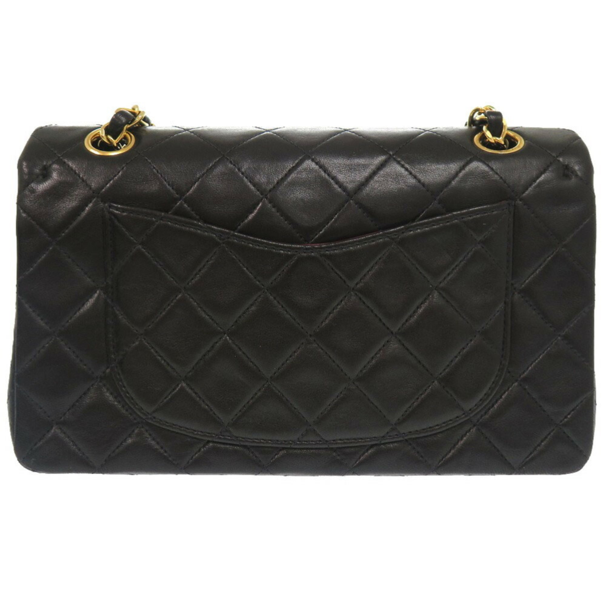 Chanel Matelasse 23 Lambskin Black Double Flap 4th Series A01113 Shoulder Bag Coco Mark 0780 CHANEL