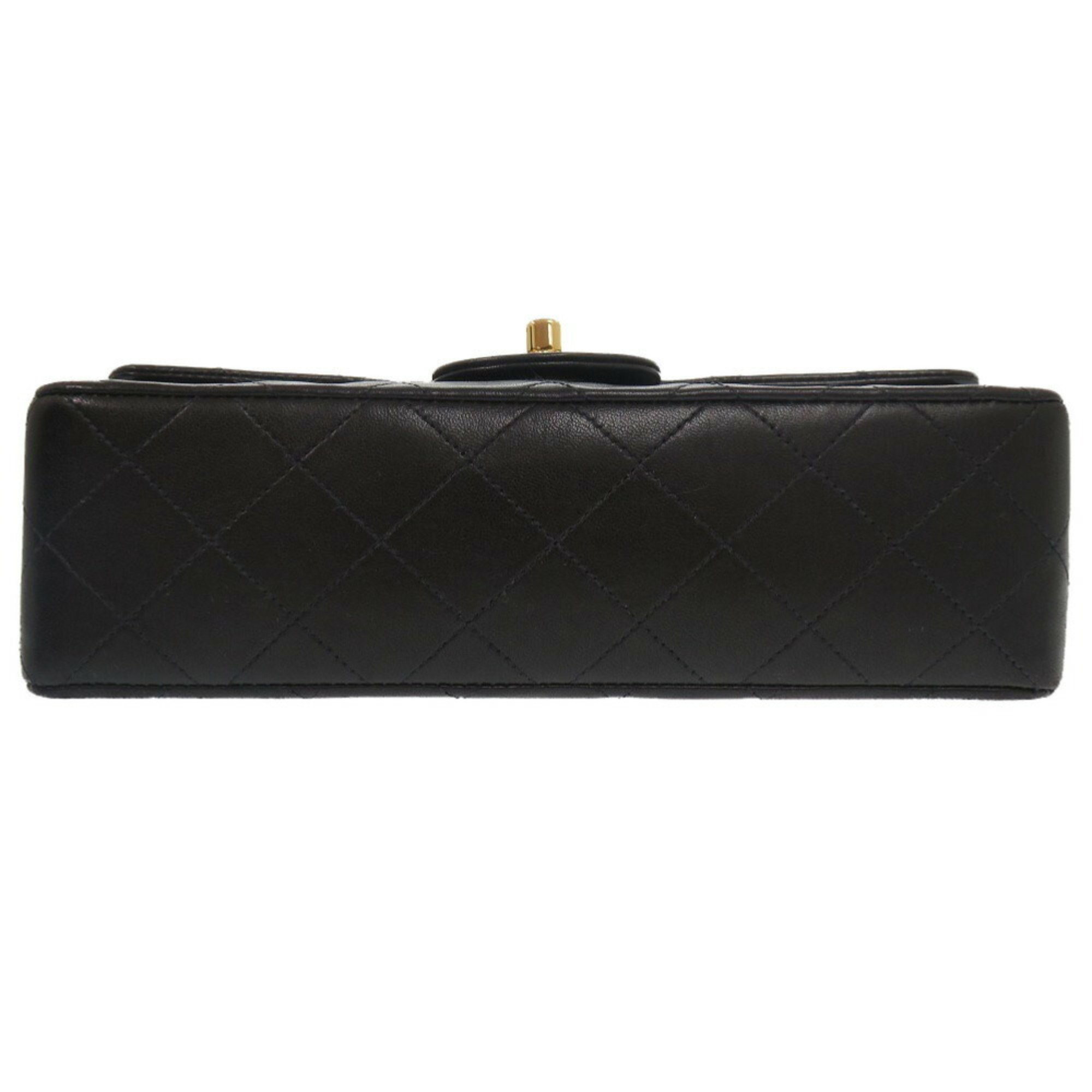 Chanel Matelasse 23 Lambskin Black Double Flap 4th Series A01113 Shoulder Bag Coco Mark 0780 CHANEL