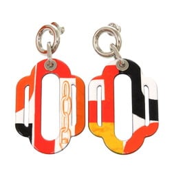 Hermes Attourage Buffalo Horn Metal Multicolor Earrings 1161 HERMES