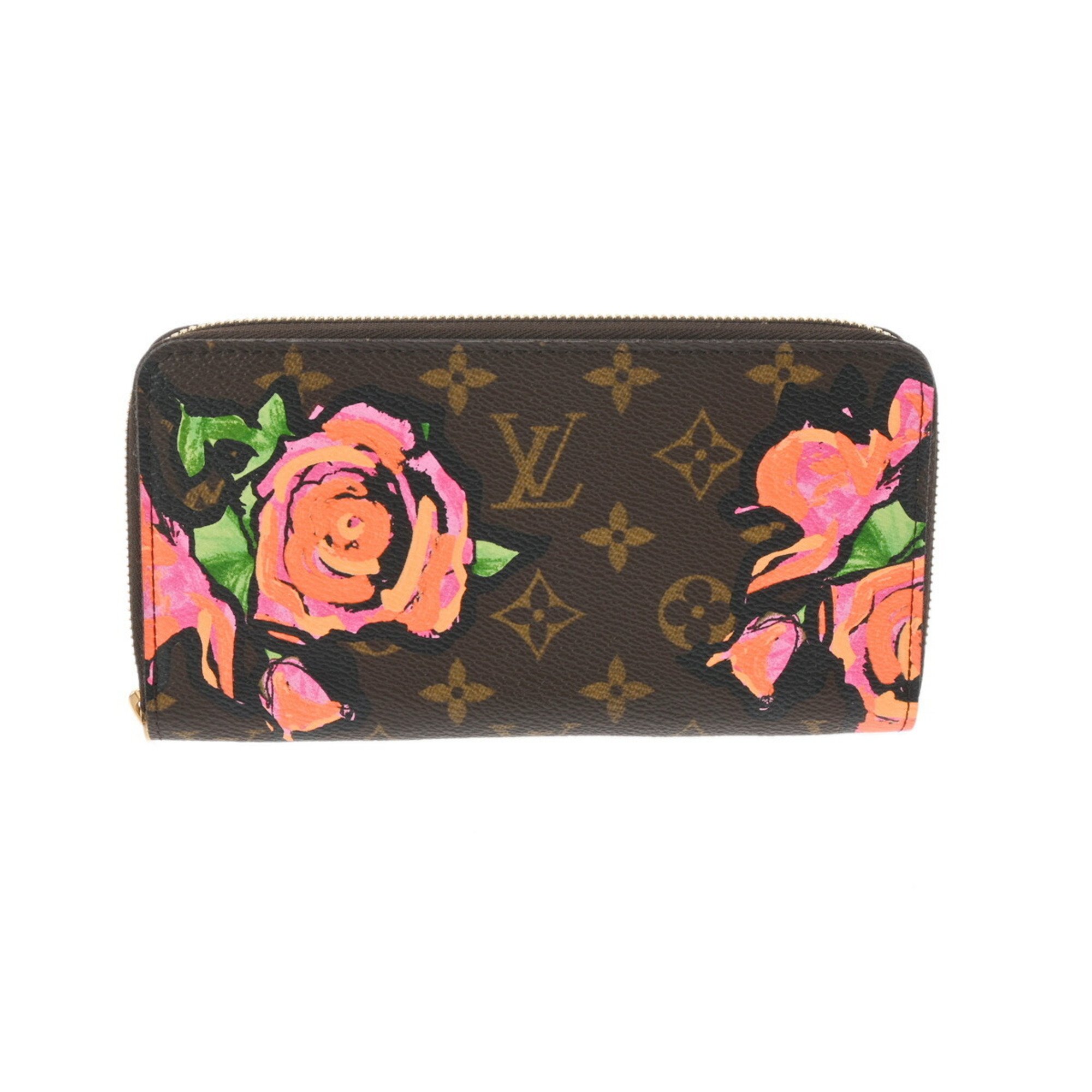 LOUIS VUITTON Louis Vuitton Monogram Rose Zippy Wallet Brown M93759 Women's Leather Long