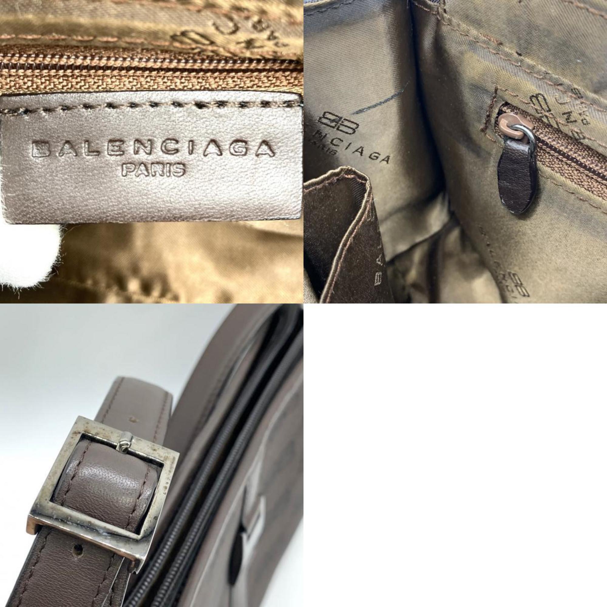 BALENCIAGA Balenciaga handbag BB pattern nylon brown ladies