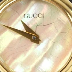 GUCCI Shell Dial Bangle Watch 2700.2.L Quartz Ladies