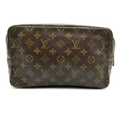 LOUIS VUITTON Louis Vuitton True Toilette 28 Pouch Monogram Canvas Brown M47522 Women's