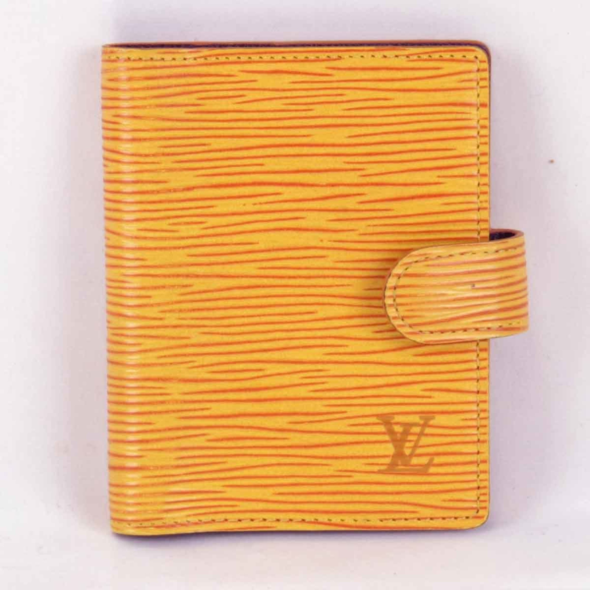 LOUIS VUITTON Agenda R20079 Card Case Epi Leather Yellow Women's