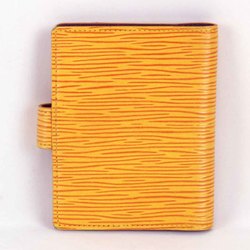 LOUIS VUITTON Agenda R20079 Card Case Epi Leather Yellow Women's