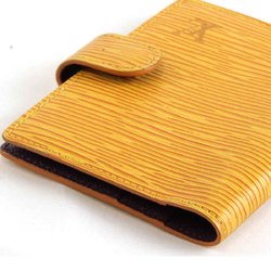 LOUIS VUITTON Agenda R20079 Card Case Epi Leather Yellow Women's