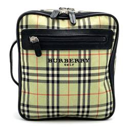 BURBERRY GOLF Nova Check Pouch Nylon/Canvas Green Women's