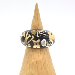 LOUIS VUITTON M65308 Berg Inclusion S size approx. 11 ring acrylic resin black gold ladies