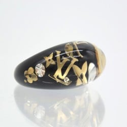 LOUIS VUITTON M65308 Berg Inclusion S size approx. 11 ring acrylic resin black gold ladies