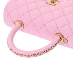 CHANEL Chanel Matelasse XS Handle Chain Pink A92990 Women's Caviar Skin Handbag