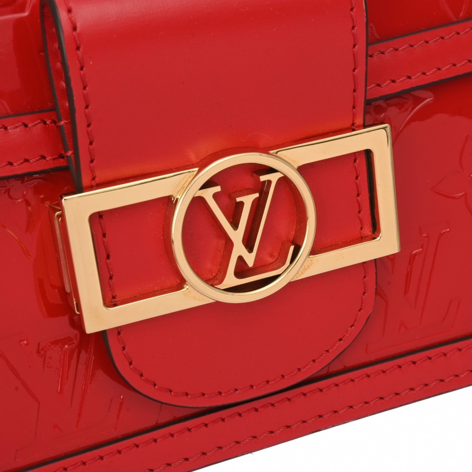 LOUIS VUITTON Louis Vuitton Vernis Dauphine MINI Model number unknown Rouge Women's Shoulder bag