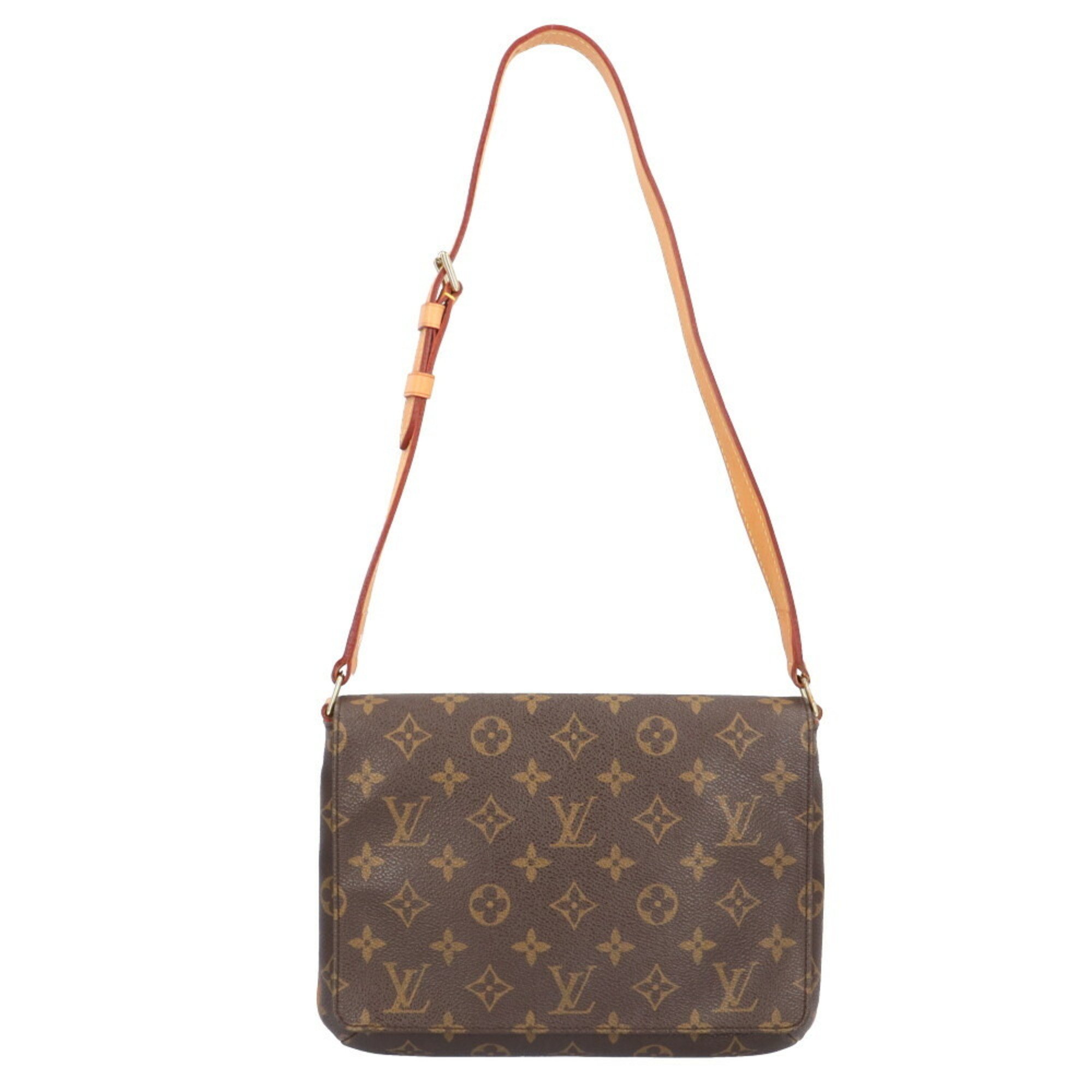 Louis Vuitton Musette Tango Short Monogram Shoulder Bag Canvas M51388 Brown Women's LOUIS VUITTON