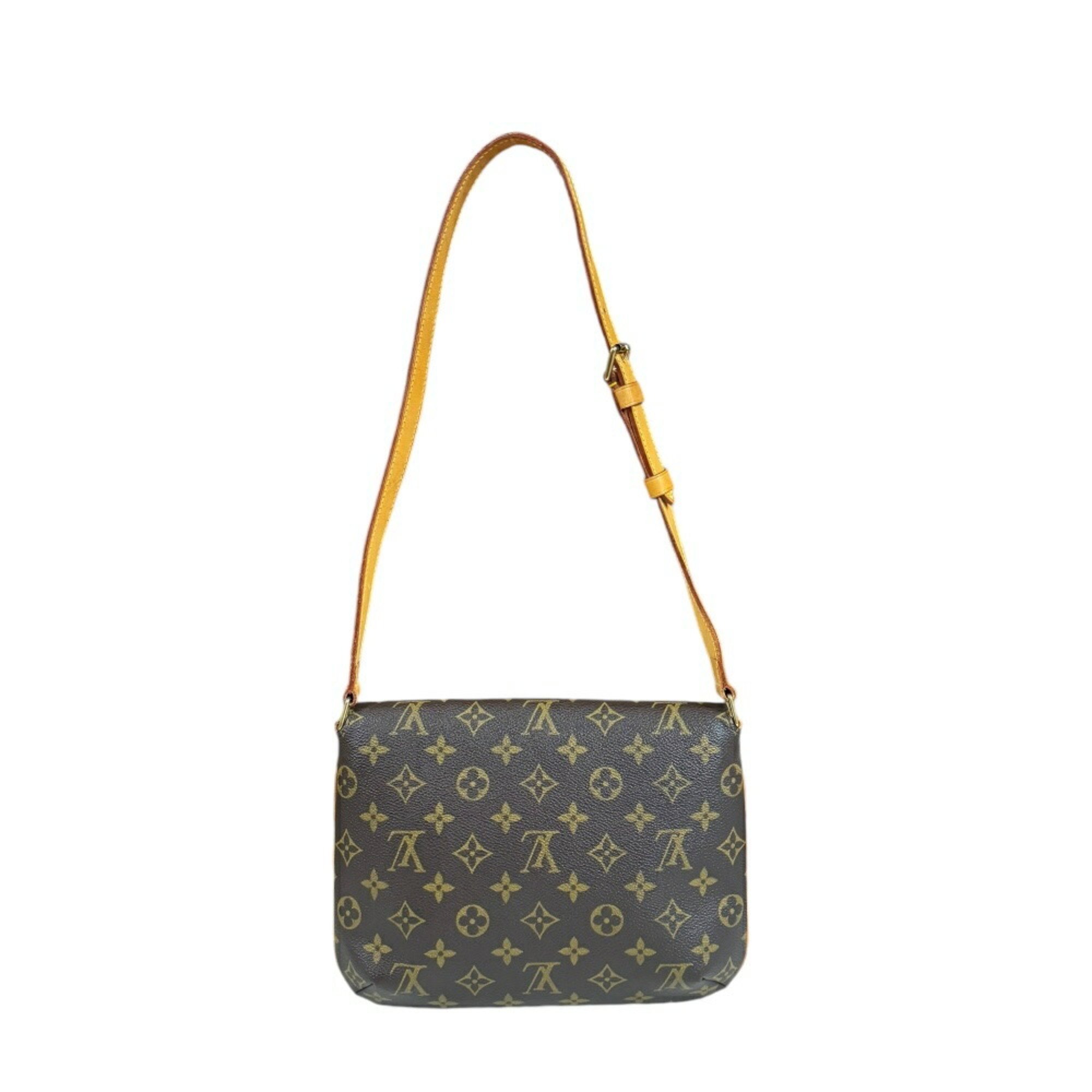 Louis Vuitton Musette Tango Short Monogram Shoulder Bag Canvas M51257 Brown Women's LOUIS VUITTON