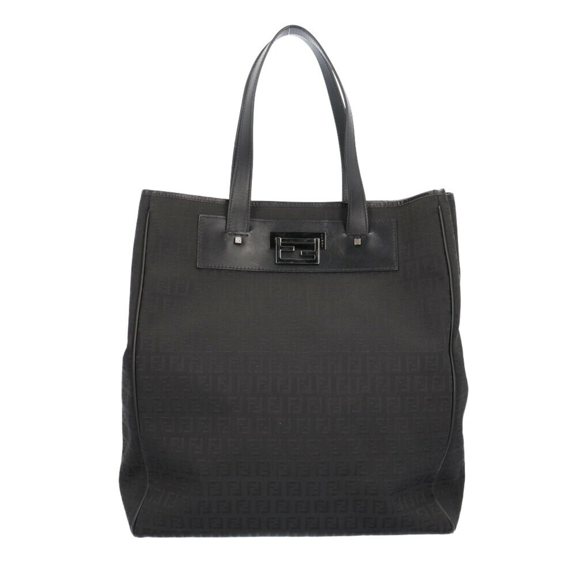 Fendi Zucchino Tote Bag Canvas Black Unisex FENDI