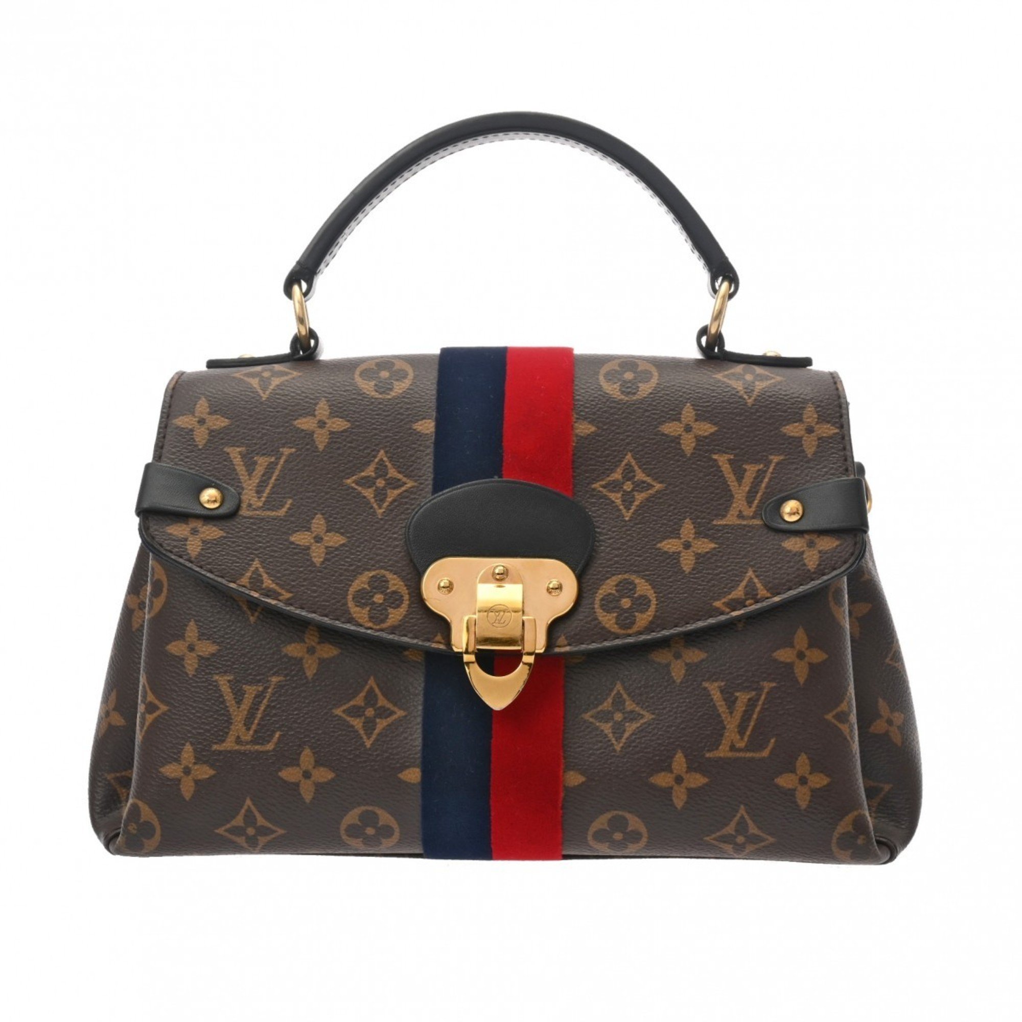 LOUIS VUITTON Louis Vuitton Monogram Georges BB Marine/Cerise M43867 Women's Canvas Handbag