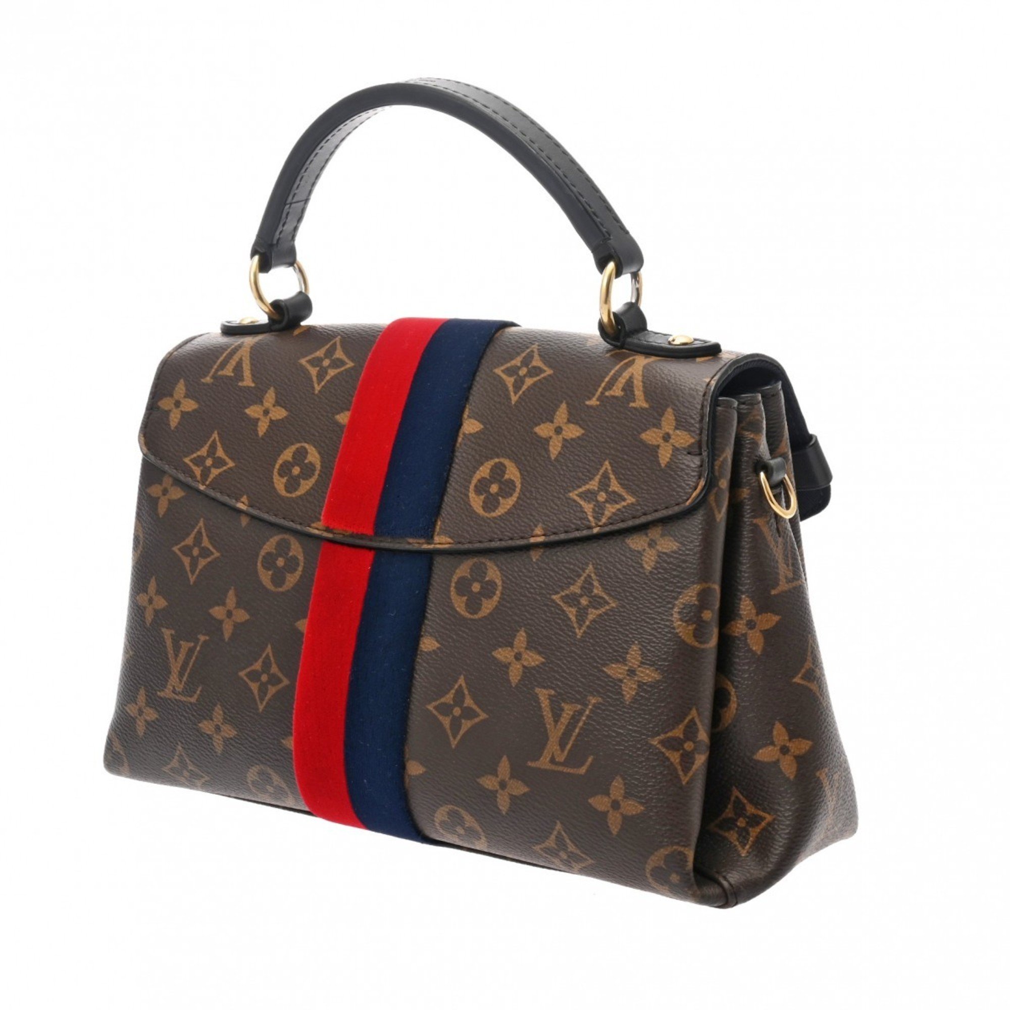 LOUIS VUITTON Louis Vuitton Monogram Georges BB Marine/Cerise M43867 Women's Canvas Handbag