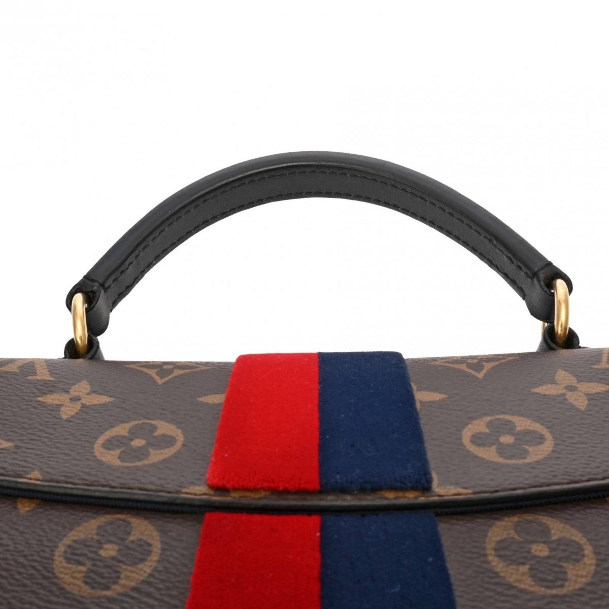 LOUIS VUITTON Louis Vuitton Monogram Georges BB Marine/Cerise M43867 Women's Canvas Handbag