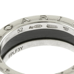 BVLGARI Save the Children Ring, Size 11, Silver 925, Women's, Black Ceramic