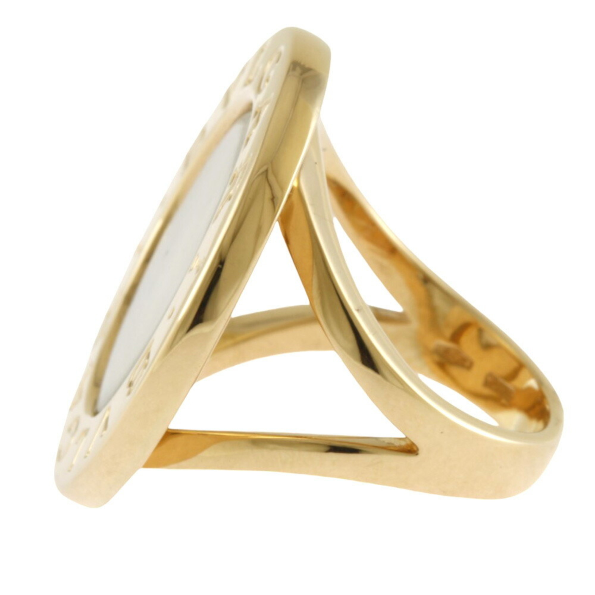 BVLGARI BIG SHELL RING Size 11 18K Shell Women's