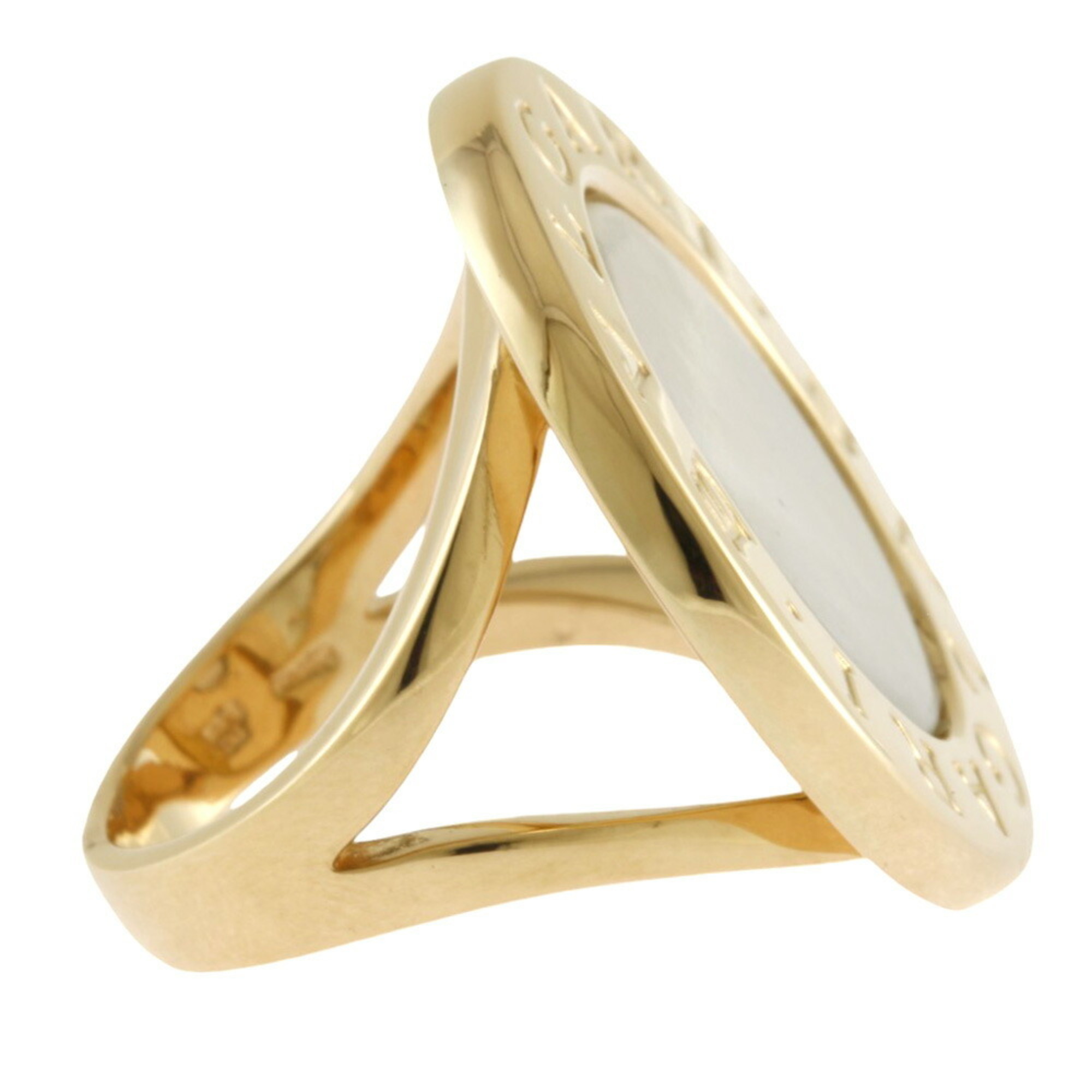 BVLGARI BIG SHELL RING Size 11 18K Shell Women's