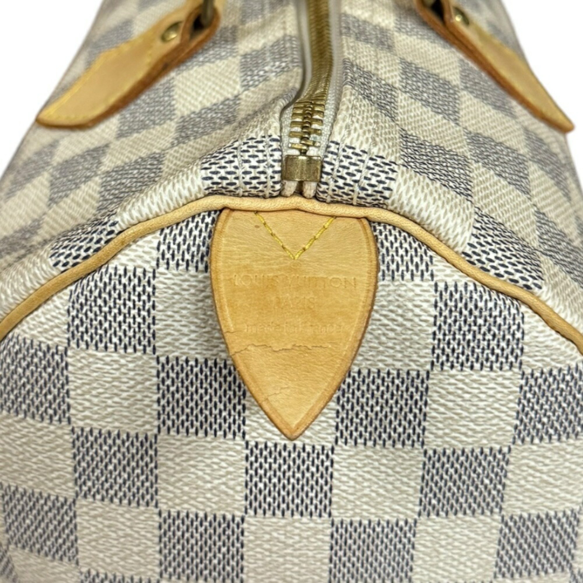 Louis Vuitton Speedy 30 Damier Azur Handbag Canvas N41533 White Women's LOUIS VUITTON