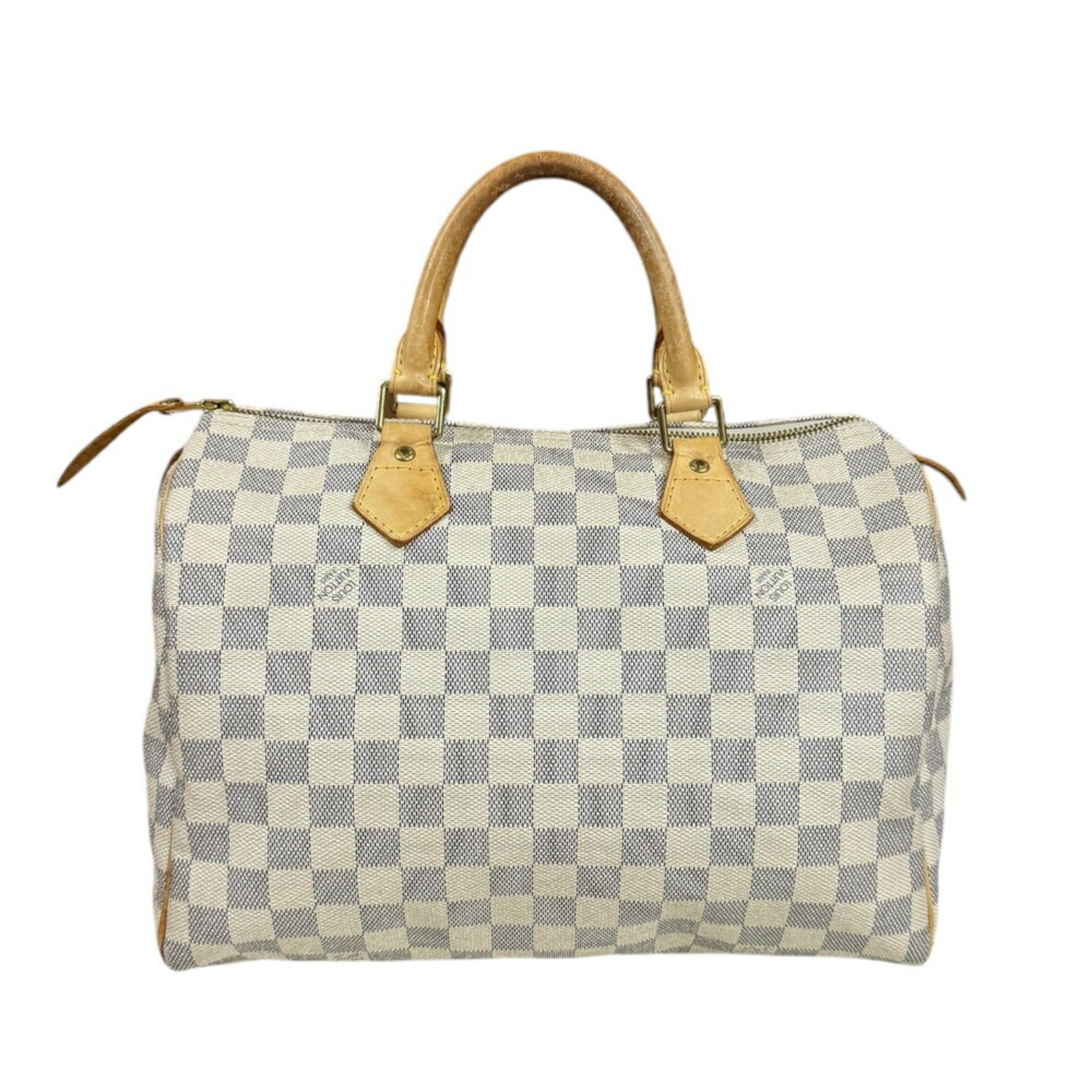 Louis Vuitton Speedy 30 Damier Azur Handbag Canvas N41533 White Women's LOUIS VUITTON