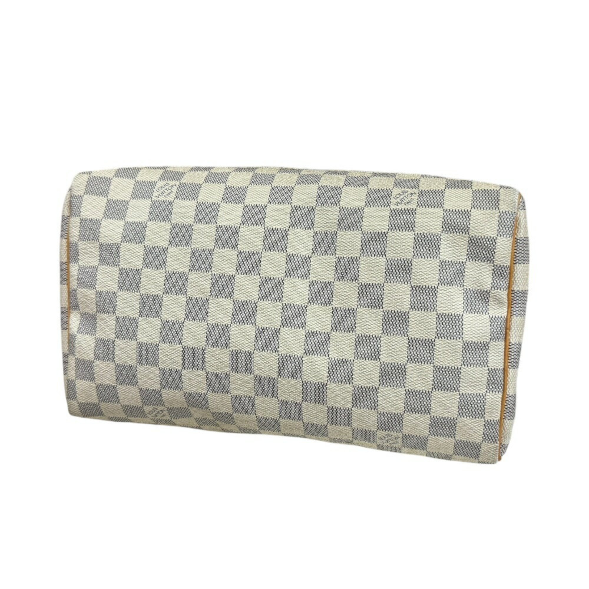 Louis Vuitton Speedy 30 Damier Azur Handbag Canvas N41533 White Women's LOUIS VUITTON