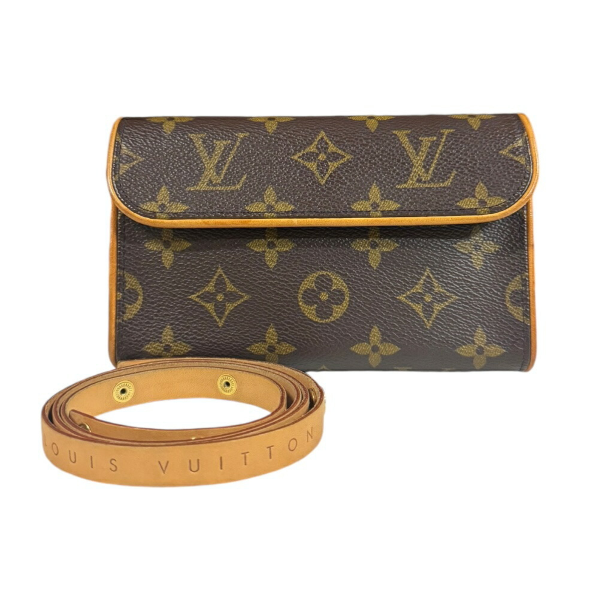 Louis Vuitton Pochette Florentine Monogram Waist Bag Canvas M51855 Brown Women's LOUIS VUITTON