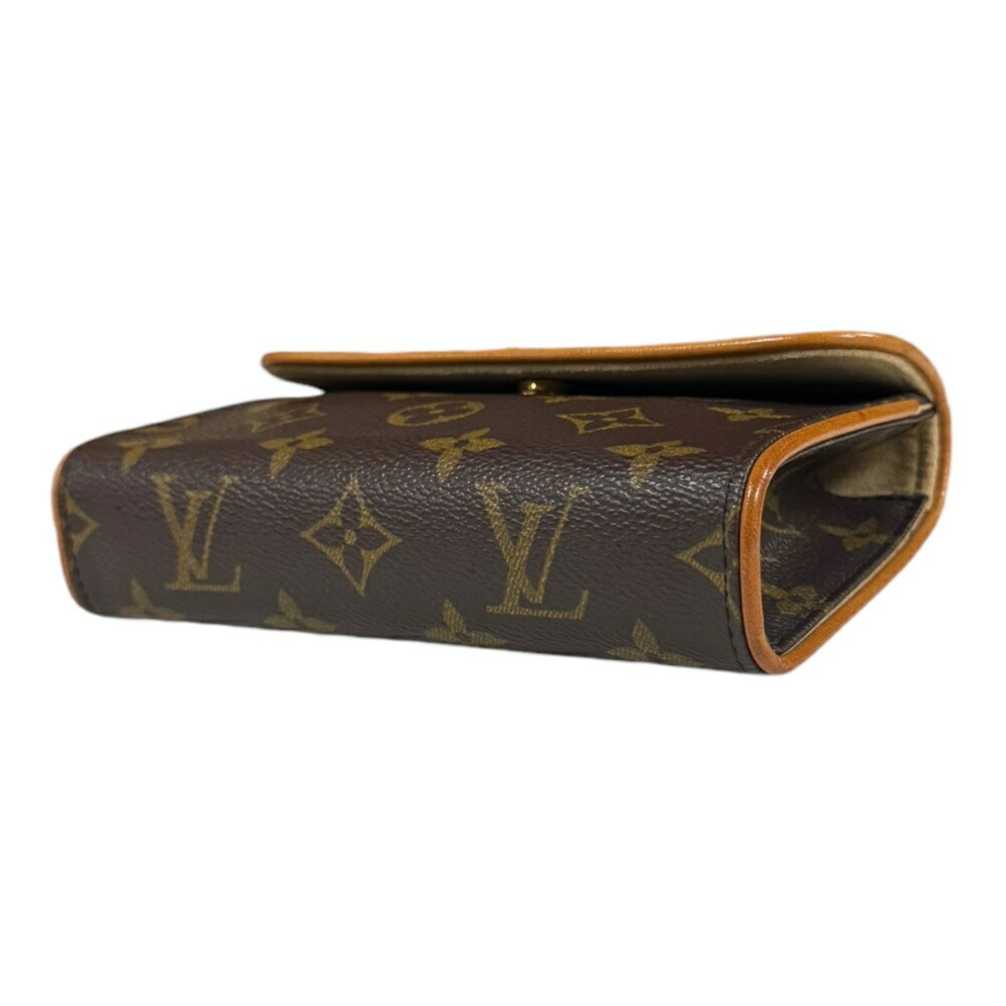 Louis Vuitton Pochette Florentine Monogram Waist Bag Canvas M51855 Brown Women's LOUIS VUITTON