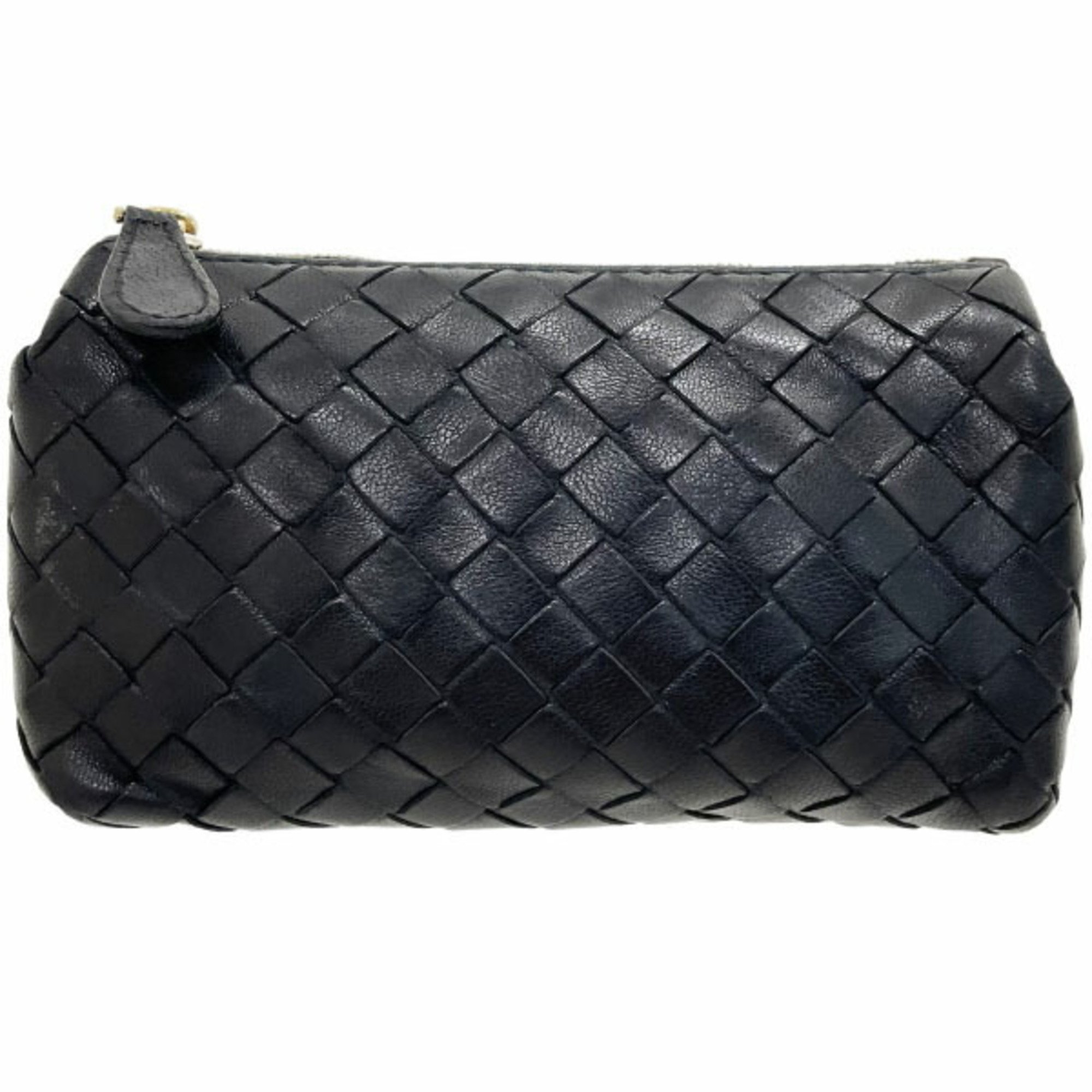 Bottega Veneta Pouch Intrecciato Nappa Tick Case Leather Black 164818 BOTTEGA VENETA Mesh TT-13617