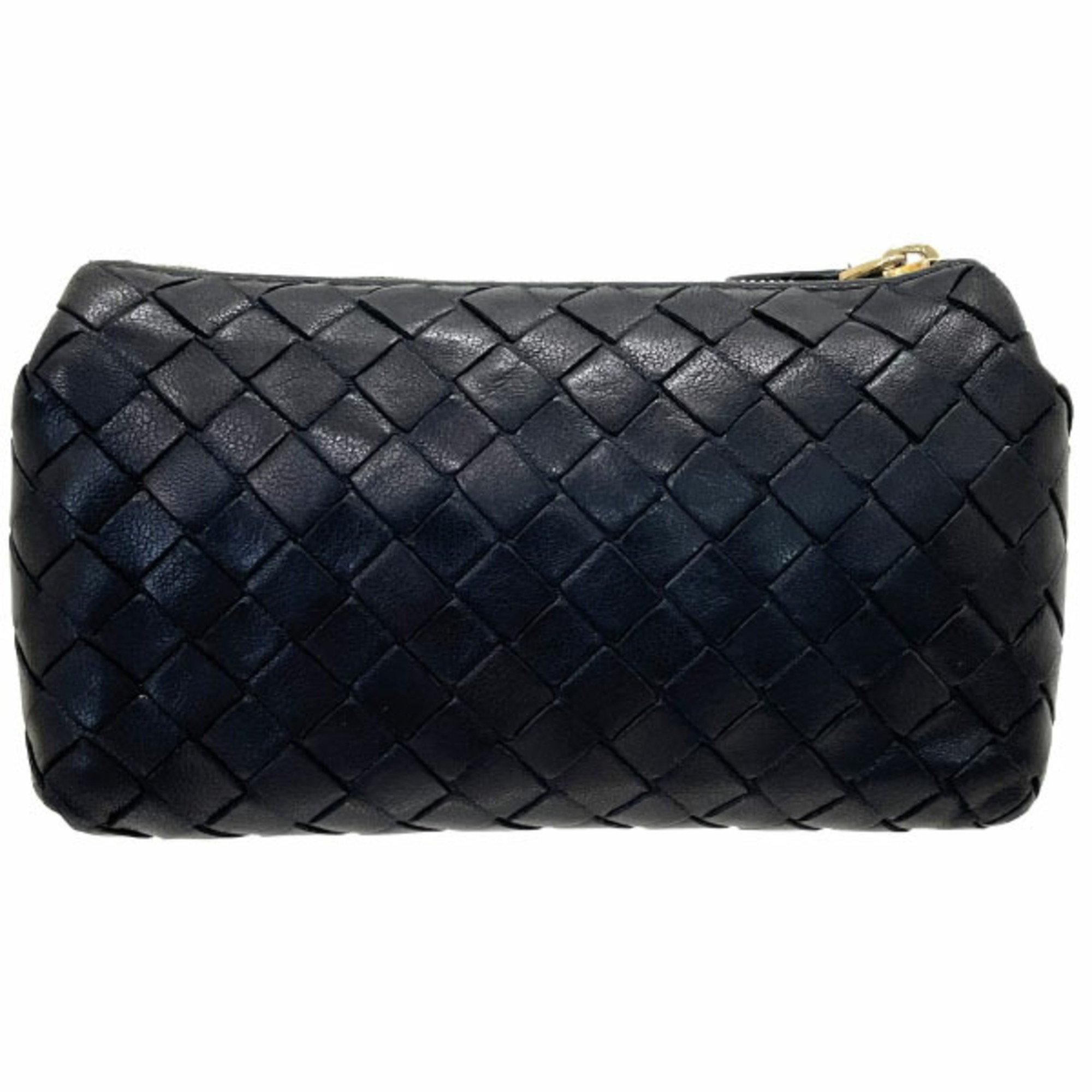 Bottega Veneta Pouch Intrecciato Nappa Tick Case Leather Black 164818 BOTTEGA VENETA Mesh TT-13617