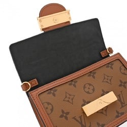 LOUIS VUITTON Louis Vuitton Monogram Reverse Portefeuille Dauphine Brown M68746 Women's Canvas Shoulder Bag