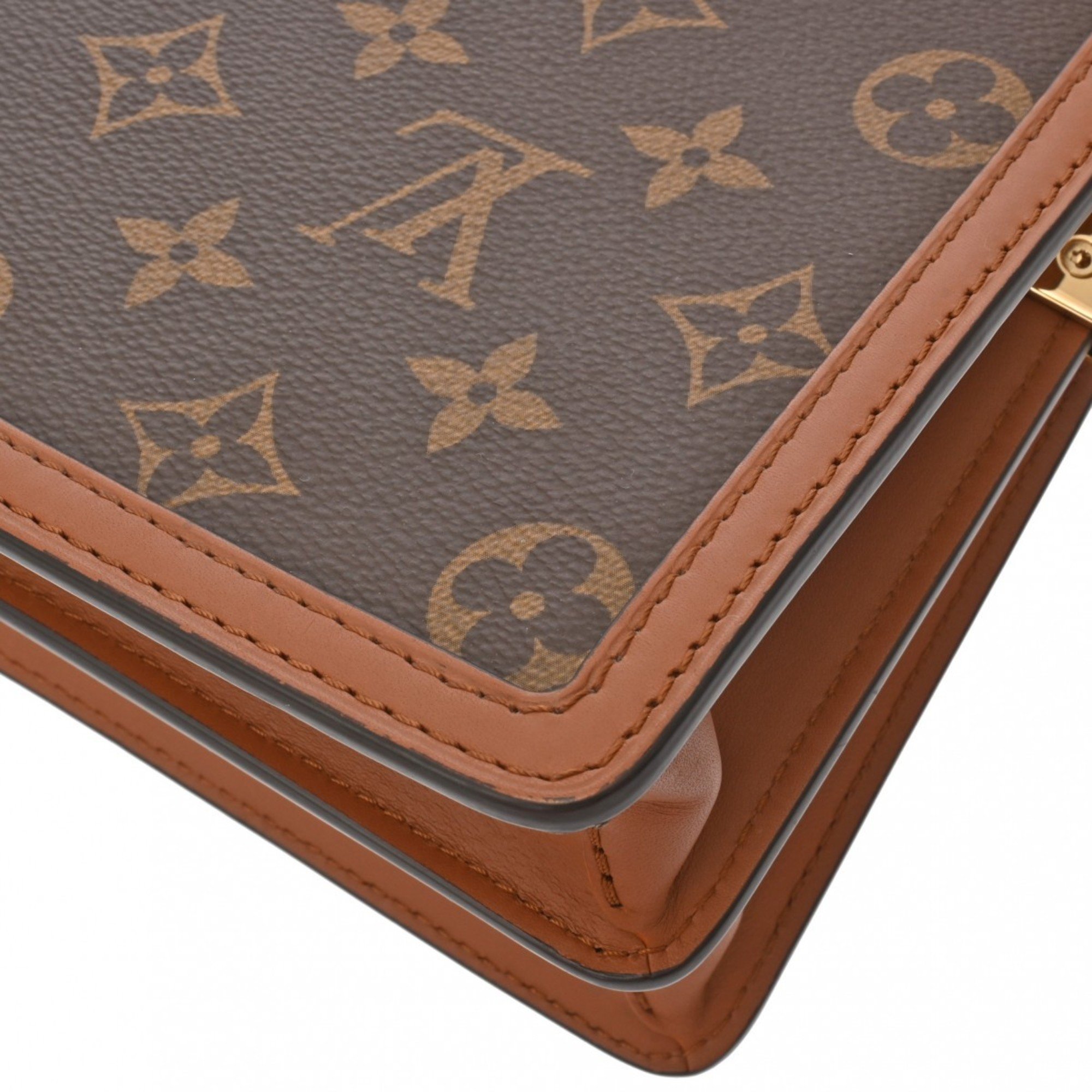 LOUIS VUITTON Louis Vuitton Monogram Reverse Dauphine MINI Brown M44580 Women's Canvas Shoulder Bag