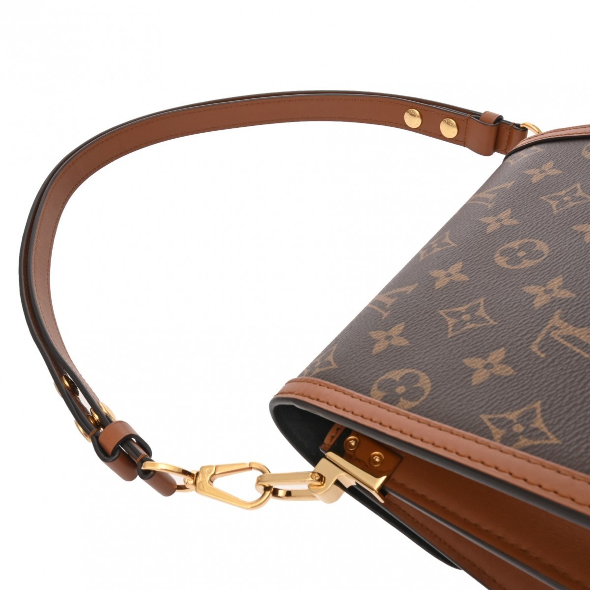 LOUIS VUITTON Louis Vuitton Monogram Reverse Dauphine MINI Brown M44580 Women's Canvas Shoulder Bag