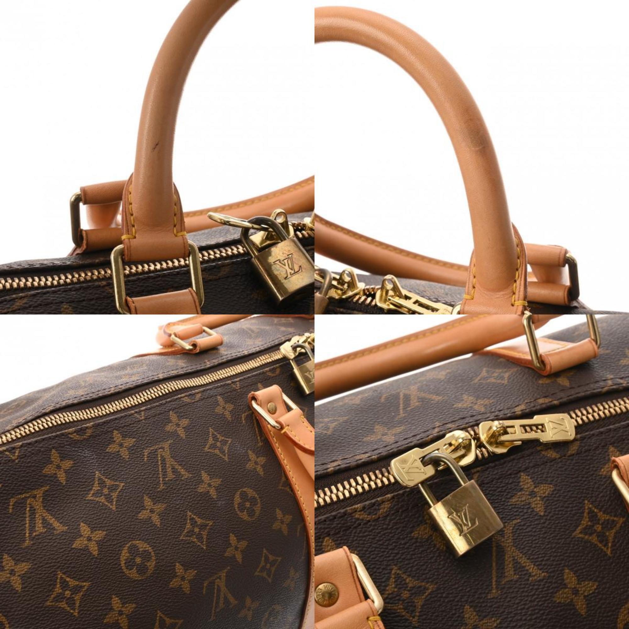 LOUIS VUITTON Louis Vuitton Monogram Keepall 55 Brown M41424 Unisex Canvas Boston Bag