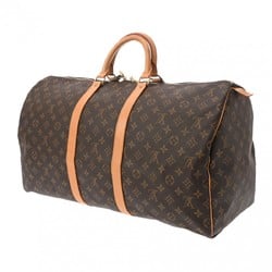 LOUIS VUITTON Louis Vuitton Monogram Keepall 55 Brown M41424 Unisex Canvas Boston Bag