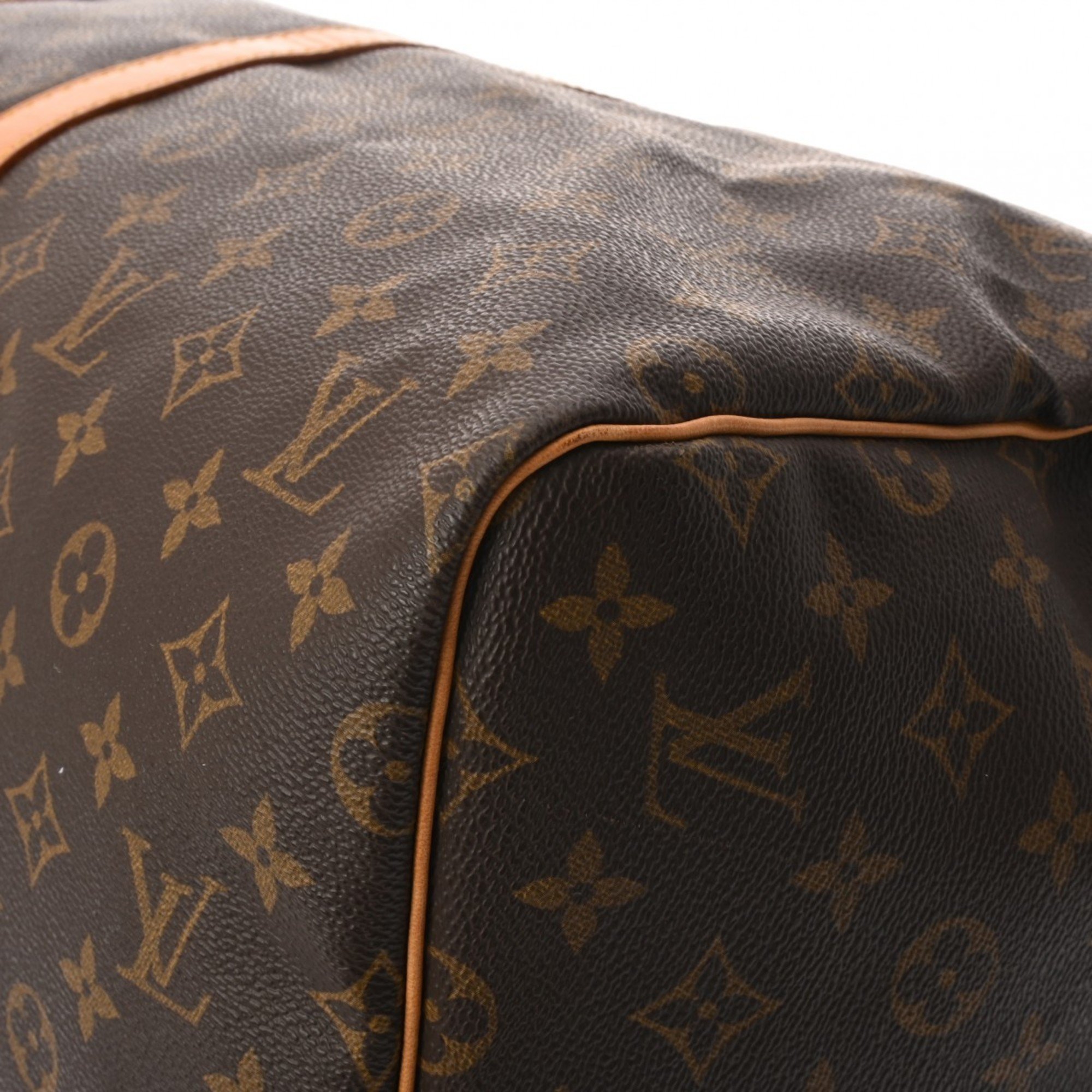 LOUIS VUITTON Louis Vuitton Monogram Keepall 55 Brown M41424 Unisex Canvas Boston Bag