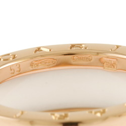 BVLGARI B-zero.1 B-zero One 3-band white ceramic ring, size 12, 18k gold, for women,