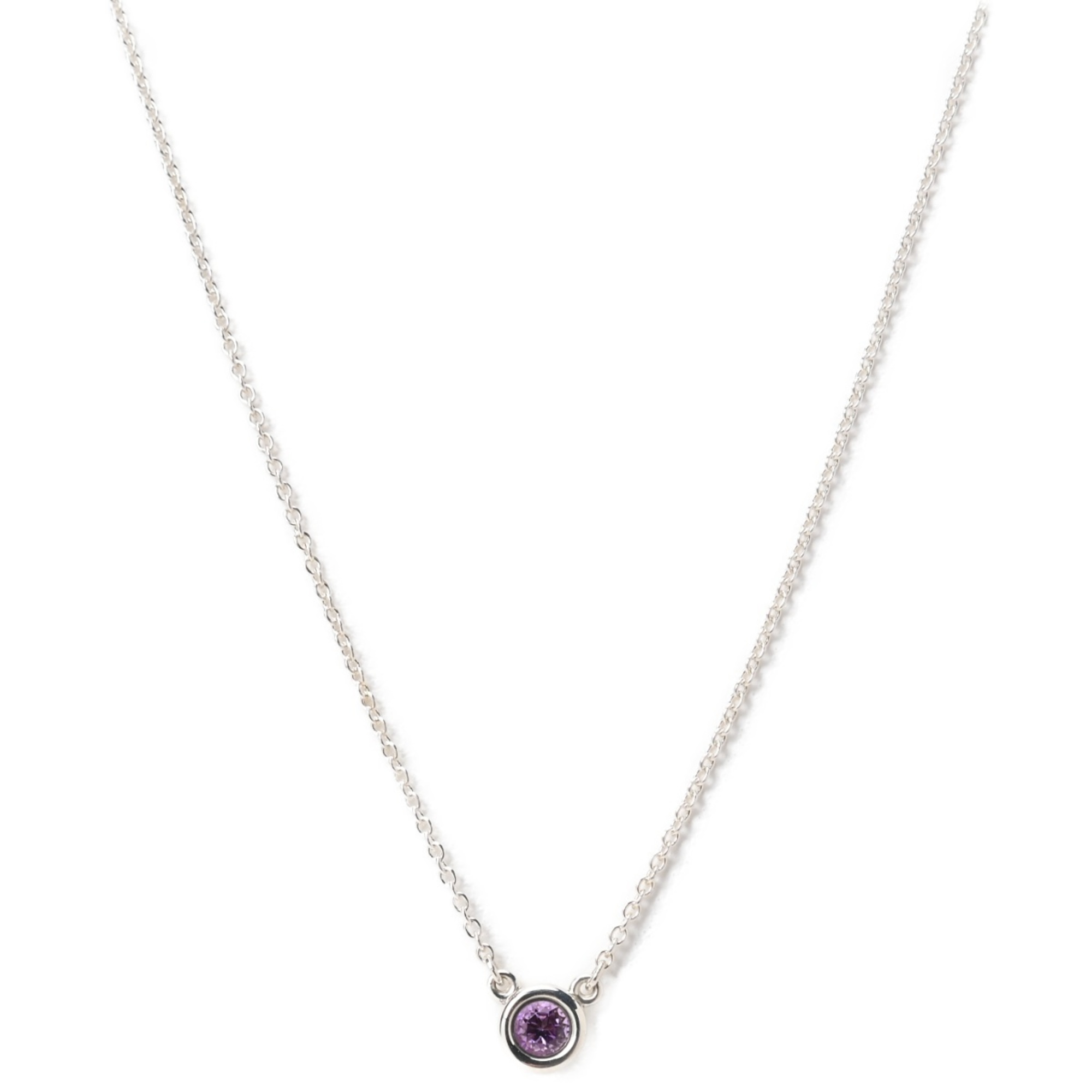 Tiffany TIFFANY Color by the Yard Necklace Sv.925 Amethyst 41.0cm Elsa Peretti A-156428