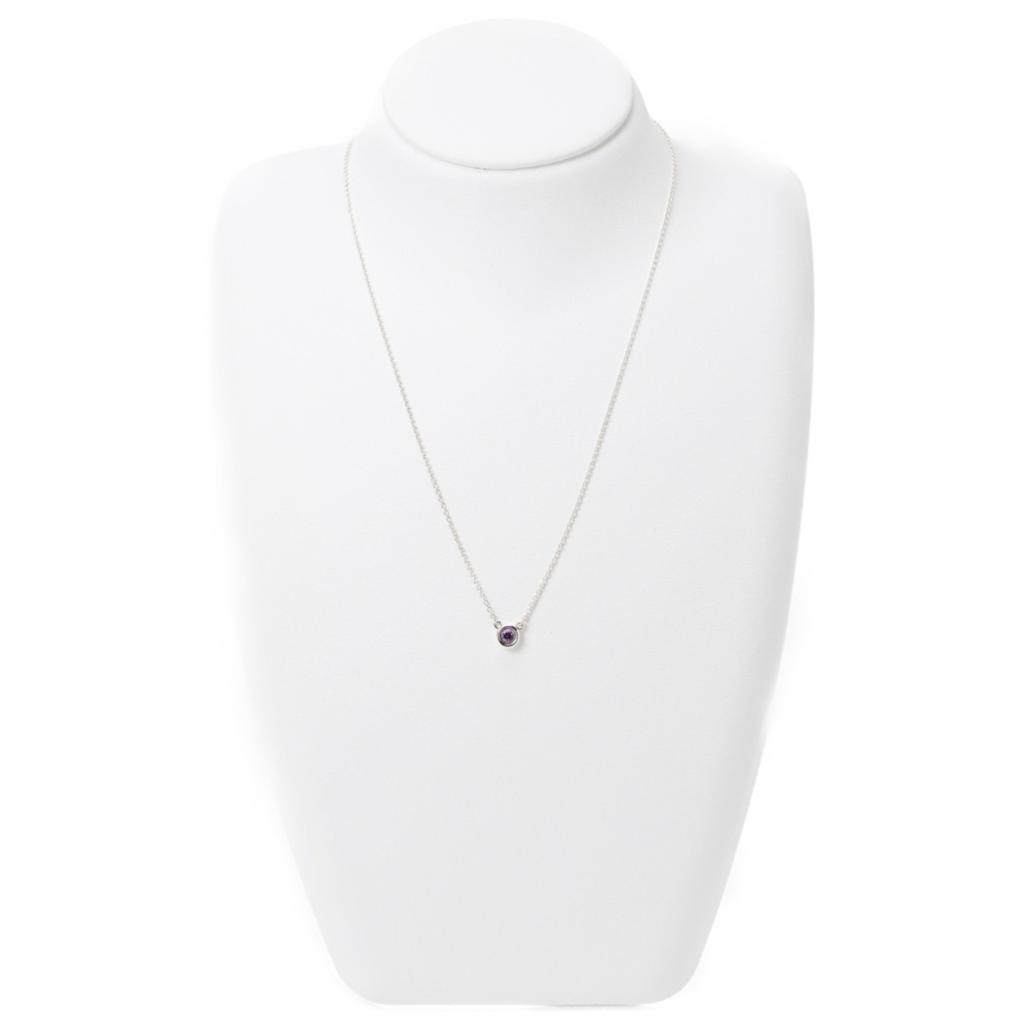 Tiffany TIFFANY Color by the Yard Necklace Sv.925 Amethyst 41.0cm Elsa Peretti A-156428