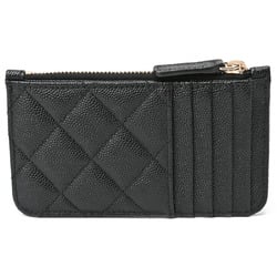 Chanel CHANEL Matelasse Coin Card Holder Case AP2570 Caviar Skin Black S-156662